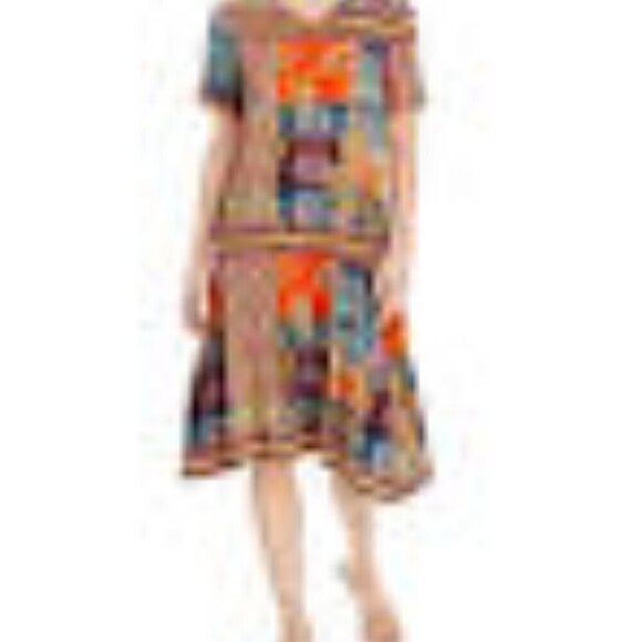 Johnny Was Allie Flower Mixed Print Swing Dress Size Large Bamboo Blend - Picture 3 of 7